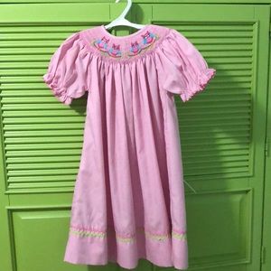 Size 3 pink smocked Owl Dress